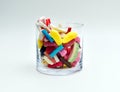 Colorful Candy Background. Colorful candy in glass jar Royalty Free Stock Photo