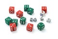Assortment of colorful dice Royalty Free Stock Photo