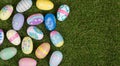 Assortment of Colorful Easter Eggs