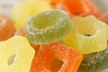 Assortment of colorful fruit jelly candies Royalty Free Stock Photo