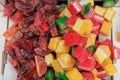 Assortment of colorful fruit jelly candy Royalty Free Stock Photo