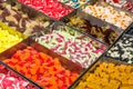 Assortment colorful gummy candies. Royalty Free Stock Photo
