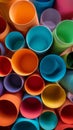 Assortment of colorful paper rolls Royalty Free Stock Photo