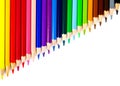 Assortment of coloured pencils Royalty Free Stock Photo