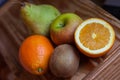 Assortment of colourful healthy fruits