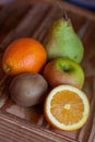 Assortment of colourful healthy fruits