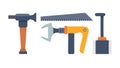 Assortment of Construction Tools. Building, Repair, and DIY Work. vector design Generative AI Royalty Free Stock Photo