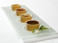 Assortment of creme brulee Royalty Free Stock Photo