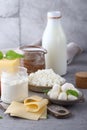 Assortment dairy products