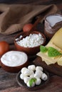 Assortment dairy products