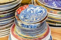 Assortment Of Different Ancient Dutch Porcelain Dishes From Delft