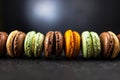 Assortment of macaron cookies