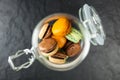 Assortment of macaron cookies