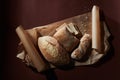 Assortment of different types of bread