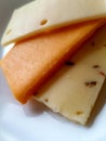 Assortment of different types of cheese