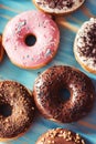 Assortment of donuts on a table Royalty Free Stock Photo