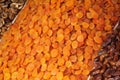 Assortment of dried fruits. Marrakech . Morocco Royalty Free Stock Photo