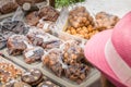 Assortment of dried fruits sold by a shopkeeper