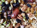 Assortment of dry fruits and nuts Royalty Free Stock Photo