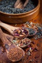 Assortment of dry tea Royalty Free Stock Photo