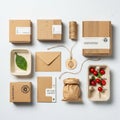 Materials demonstrate a focus on environmentally conscious packaging Royalty Free Stock Photo