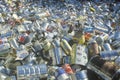 An assortment of empty aluminum cans