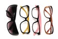 An assortment of fanciful decorative spectacles Royalty Free Stock Photo