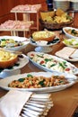 Assortment of food on a cold buffet Royalty Free Stock Photo