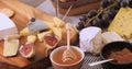 An assortment of French and British cheese