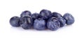 Assortment of fresh blueberries isolated white Royalty Free Stock Photo