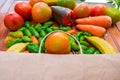 Assortment of fresh colorful vegetables and fruit Royalty Free Stock Photo