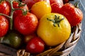 Assortment of Fresh Heirloom Tomatoes Royalty Free Stock Photo