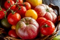 Assortment of Fresh Heirloom Tomatoes Royalty Free Stock Photo