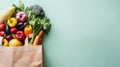 Assortment of fresh organic fruits and vegetables on dark background for a balanced diet. Healthy food concept Royalty Free Stock Photo