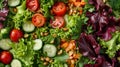 Assortment of Fresh Salads with Vibrant and Healthy Ingredients Royalty Free Stock Photo