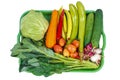 Assortment of fresh vegetables on a white background. Royalty Free Stock Photo