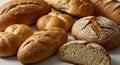 Assortment of Freshly Baked Artisan Breads, Showing Texture and Variety Royalty Free Stock Photo