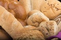 Assortment of Freshly baked bread and other bakery items Royalty Free Stock Photo