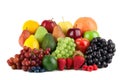 Assortment of fruit isolated on white background Royalty Free Stock Photo