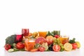 Assortment of fruit juice Royalty Free Stock Photo