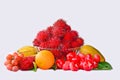 Assortment Of Fruits Isolated On White Background