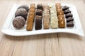 Assortment of German Gingerbreads on White Plate Royalty Free Stock Photo