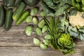 Assortment of green vegetables Royalty Free Stock Photo