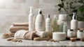 Assortment of health and beauty skin and hair care products