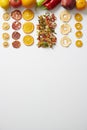 Assortment of Healthy and Tasty Dry Fruits on a White Background Royalty Free Stock Photo