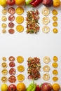 Assortment of Healthy and Tasty Dry Fruits on a White Background Royalty Free Stock Photo