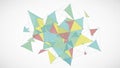 An assortment of interconnected triangles in various pastel colors Royalty Free Stock Photo