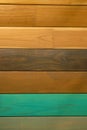 Assortment of laminated flooring samples in hardware store