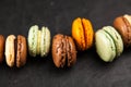 Assortment of macaron cookies