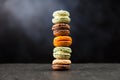 Assortment of macaron cookies